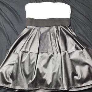 Black, white, and gray dress